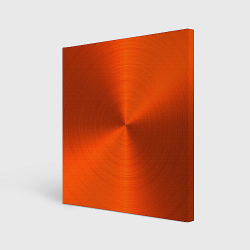 Картина квадратная Оранжевый волнообразный дисковый узор / 3D-принт – фото 1