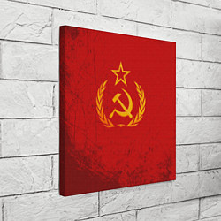 Холст квадратный СССР серп и молот, цвет: 3D-принт — фото 2