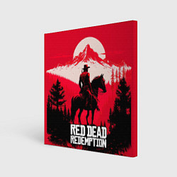 Холст квадратный Red Dead Redemption, mountain, цвет: 3D-принт