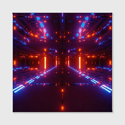 Холст квадратный Неоновые разнообразные абстрактные лучи, цвет: 3D-принт — фото 2