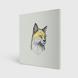 Картина квадратная Стилизованная кошка в геометрическом стиле