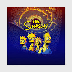 Холст квадратный Черная дыра и Симпсоны, цвет: 3D-принт — фото 2