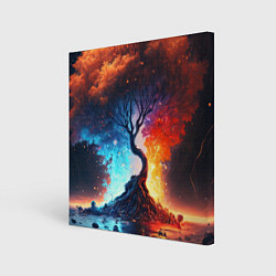 Холст квадратный Волшебное дерево желаний, цвет: 3D-принт