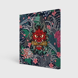 Картина квадратная Irazumi devil и волны