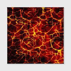 Холст квадратный Раскаленная лава в жерле вулкана, цвет: 3D-принт — фото 2