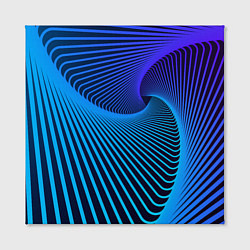 Холст квадратный Неоновая спираль - мода, цвет: 3D-принт — фото 2