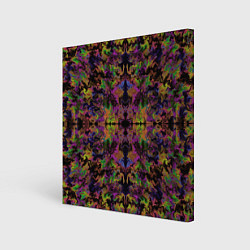Холст квадратный Цветная психоделика, цвет: 3D-принт