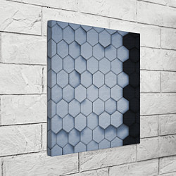 Холст квадратный Соты с черной полосой, цвет: 3D-принт — фото 2