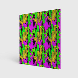 Холст квадратный Абстрактные кактусы, цвет: 3D-принт