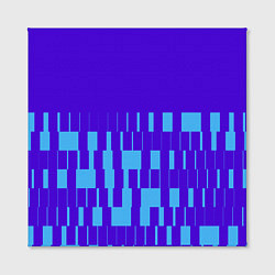 Холст квадратный Паттерн в стиле модерн синий яркий, цвет: 3D-принт — фото 2