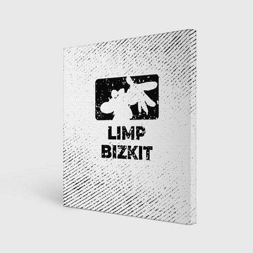 Картина квадратная Limp Bizkit с потертостями на светлом фоне / 3D-принт – фото 1