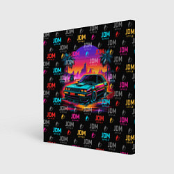 Картина квадратная JDM neon style