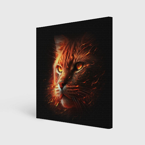 Картина квадратная Огненный рыжий кот / 3D-принт – фото 1