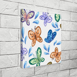Холст квадратный Стая водных бабочек, цвет: 3D-принт — фото 2