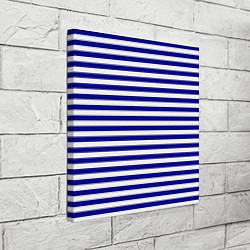 Холст квадратный Тельняшка синяя ВМФ, цвет: 3D-принт — фото 2