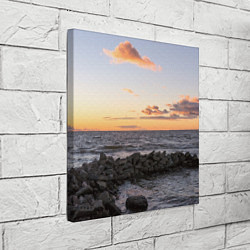 Холст квадратный Закат солнца на Финском заливе, цвет: 3D-принт — фото 2