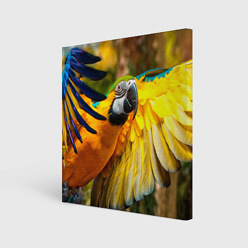 Картина квадратная Взлёт попугая / 3D-принт – фото 1