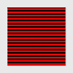 Холст квадратный Черно-красные полосы, цвет: 3D-принт — фото 2