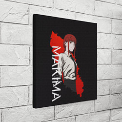 Холст квадратный Макима Chainsaw Man, цвет: 3D-принт — фото 2