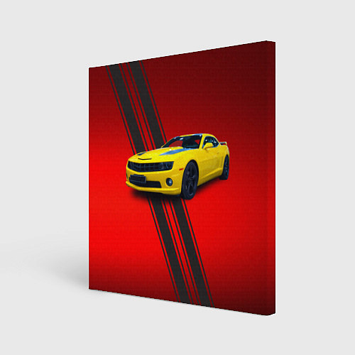 Картина квадратная Спортивный американский автомобиль Chevrolet Camar / 3D-принт – фото 1