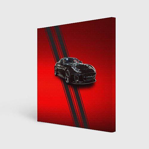 Картина квадратная Английский спортивный автомобиль Jaguar / 3D-принт – фото 1