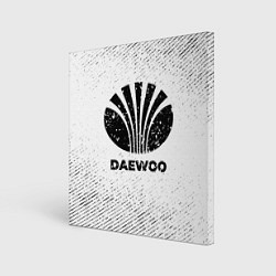 Холст квадратный Daewoo с потертостями на светлом фоне, цвет: 3D-принт