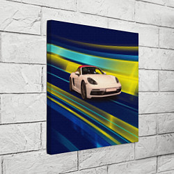 Холст квадратный Спортивная немецкая машина Porsche 911, цвет: 3D-принт — фото 2