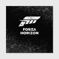 Холст квадратный Forza Horizon с потертостями на темном фоне, цвет: 3D-принт — фото 2