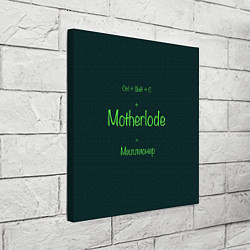 Холст квадратный Чит-код motherlode, цвет: 3D-принт — фото 2