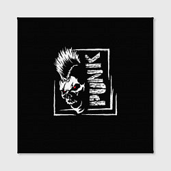 Холст квадратный Панк - череп с ирокезом, цвет: 3D-принт — фото 2