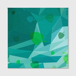 Холст квадратный Листочки и треугольники, цвет: 3D-принт — фото 2
