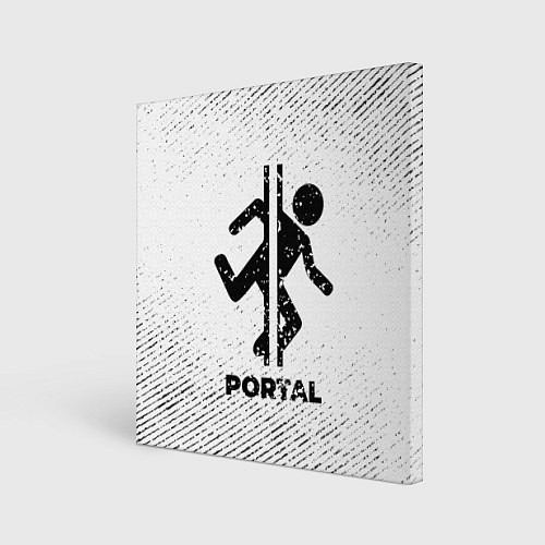 Картина квадратная Portal с потертостями на светлом фоне / 3D-принт – фото 1