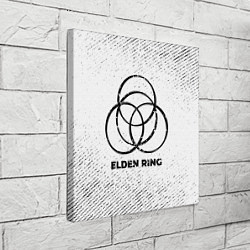 Холст квадратный Elden Ring с потертостями на светлом фоне, цвет: 3D-принт — фото 2