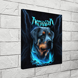 Холст квадратный Rottweiler and lightnings, цвет: 3D-принт — фото 2