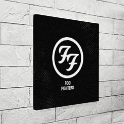 Холст квадратный Foo Fighters glitch на темном фоне, цвет: 3D-принт — фото 2