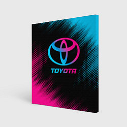 Картина квадратная Toyota - neon gradient