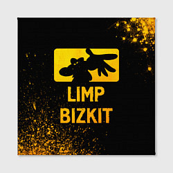 Холст квадратный Limp Bizkit - gold gradient, цвет: 3D-принт — фото 2