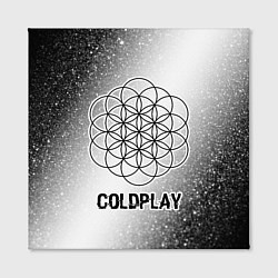 Холст квадратный Coldplay glitch на светлом фоне, цвет: 3D-принт — фото 2