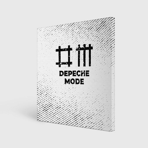 Картина квадратная Depeche Mode с потертостями на светлом фоне / 3D-принт – фото 1