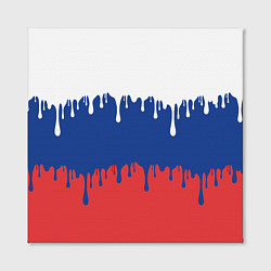 Холст квадратный Флаг России - потёки, цвет: 3D-принт — фото 2