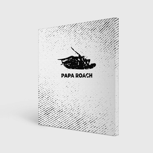 Картина квадратная Papa Roach с потертостями на светлом фоне / 3D-принт – фото 1