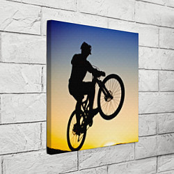 Холст квадратный Прыжок велосипедиста, цвет: 3D-принт — фото 2