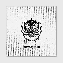 Холст квадратный Motorhead с потертостями на светлом фоне, цвет: 3D-принт — фото 2
