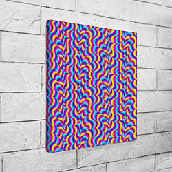 Холст квадратный Красочный фон с ползучими змеями, цвет: 3D-принт — фото 2