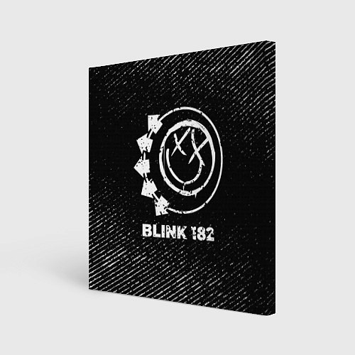 Картина квадратная Blink 182 с потертостями на темном фоне / 3D-принт – фото 1