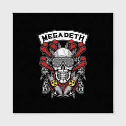 Холст квадратный Megadeth - ядерный череп, цвет: 3D-принт — фото 2