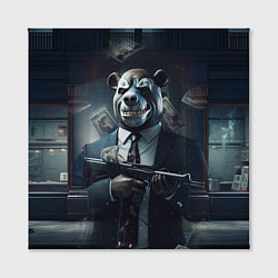 Холст квадратный Payday 3 bear, цвет: 3D-принт — фото 2