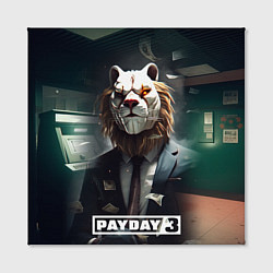 Холст квадратный Payday 3 lion, цвет: 3D-принт — фото 2