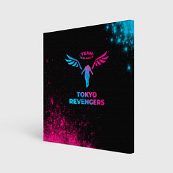 Холст квадратный Tokyo Revengers - neon gradient, цвет: 3D-принт