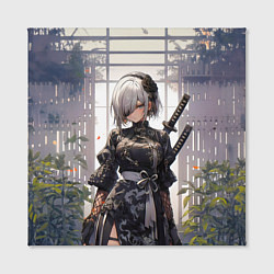 Холст квадратный Nier automata девушка с мечами, цвет: 3D-принт — фото 2